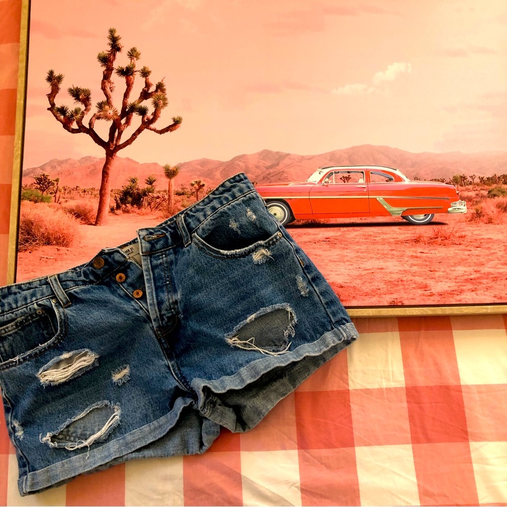 Denim shorts